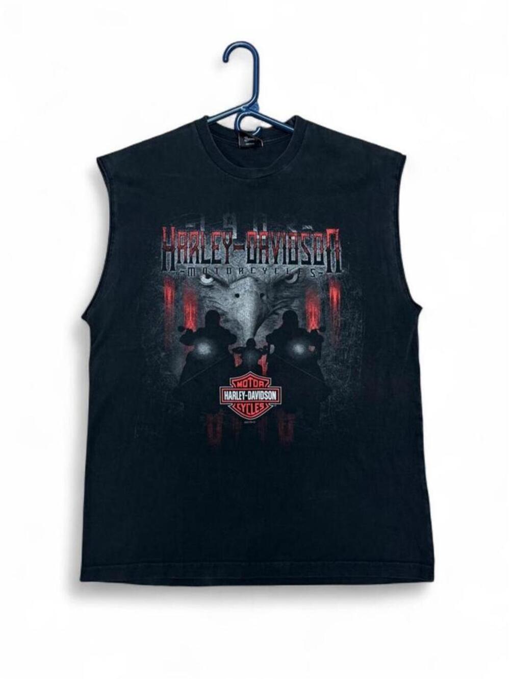 Harley Davidson Men's Black cut off t shirt